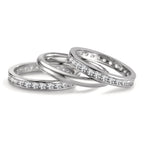 Ring sæt 750/18K hvidguld Zirconia