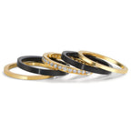 Ring sæt 750/18K guld, Titanium Diamant 0.50 ct, w-si