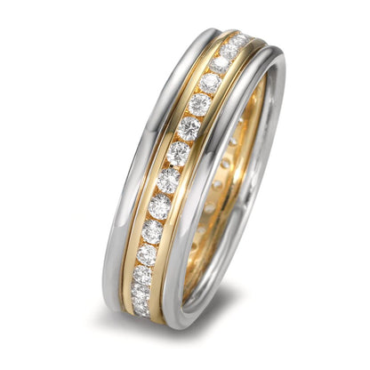 Ring sæt 750/18K guld, 750/18K hvidguld Diamant 0.50 ct, w-si