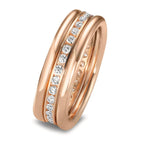 Ring sæt 750/18K rødguld Diamant 0.50 ct, w-si