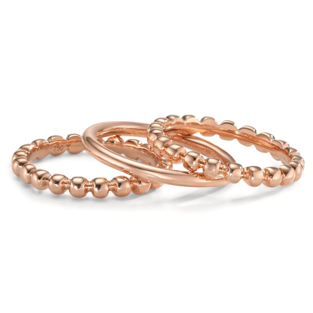 Ring sæt 750/18K rødguld