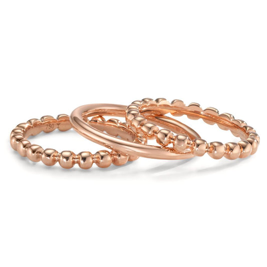 Ring sæt 750/18K rødguld