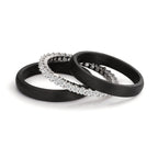 Ring sæt 750/18K hvidguld, Kulstof Diamant 0.75 ct, w-si