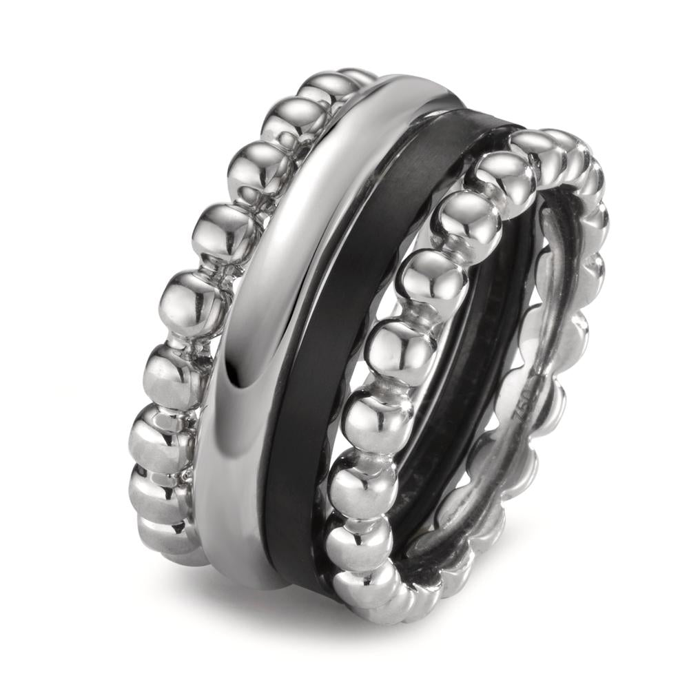 Ring sæt 750/18K hvidguld, Titanium