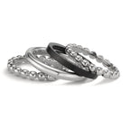 Ring sæt 750/18K hvidguld, Titanium