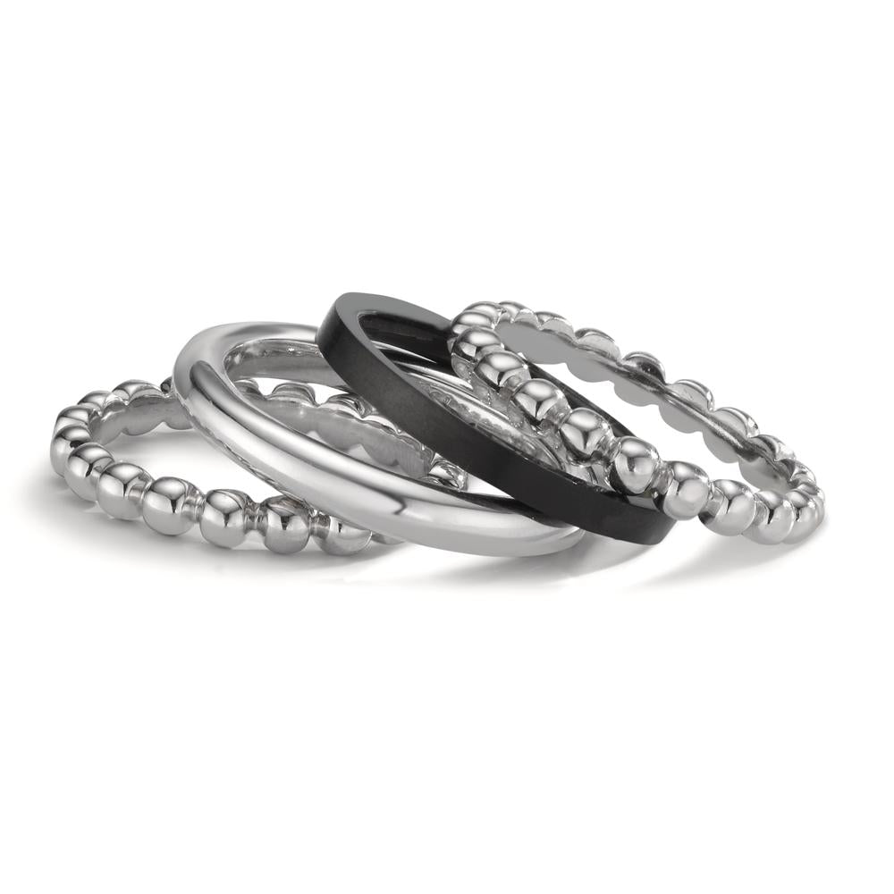 Ring sæt 750/18K hvidguld, Titanium