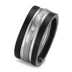 Ring sæt 750/18K hvidguld, Titanium Diamant 0.014 ct, w-si
