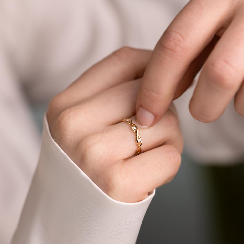 Ringe 375/9K guld Zirconia 4 Sten