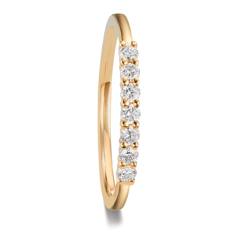 Partnerringe 750/18K guld Diamant 0.259 ct, 7 Sten , w-si
