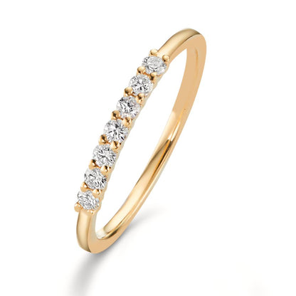 Partnerringe 750/18K guld Diamant 0.259 ct, 7 Sten , w-si