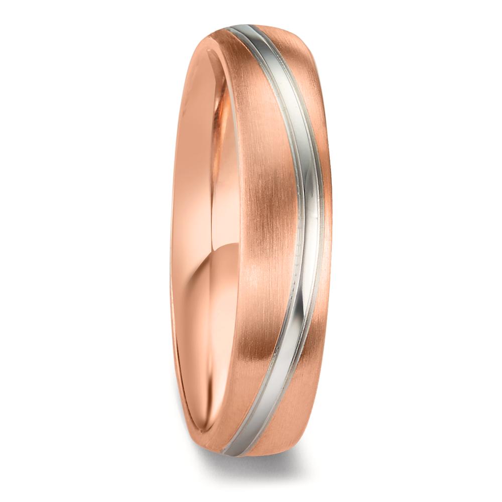 Partnerringe 750/18K hvidguld, 750/18K rødguld
