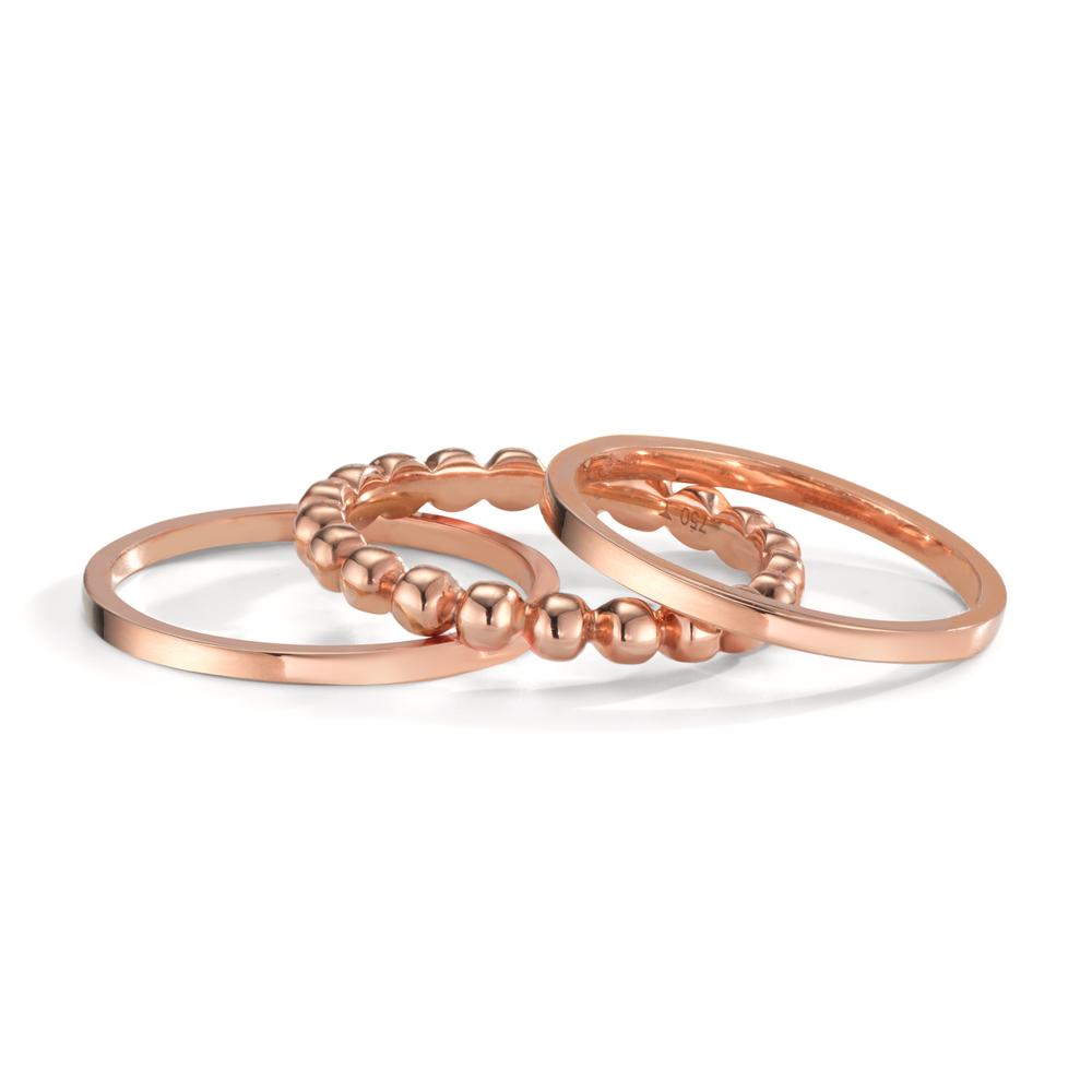 Ring sæt 750/18K rødguld