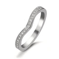 Memory ring 750/18K hvidguld Diamant 0.095 ct, 19 Sten , tw-vsi