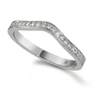 Memory ring 750/18K hvidguld Diamant 0.095 ct, 19 Sten , tw-vsi