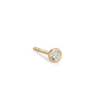Ørestik 1 stk 750/18K guld Zirconia Ø3 mm