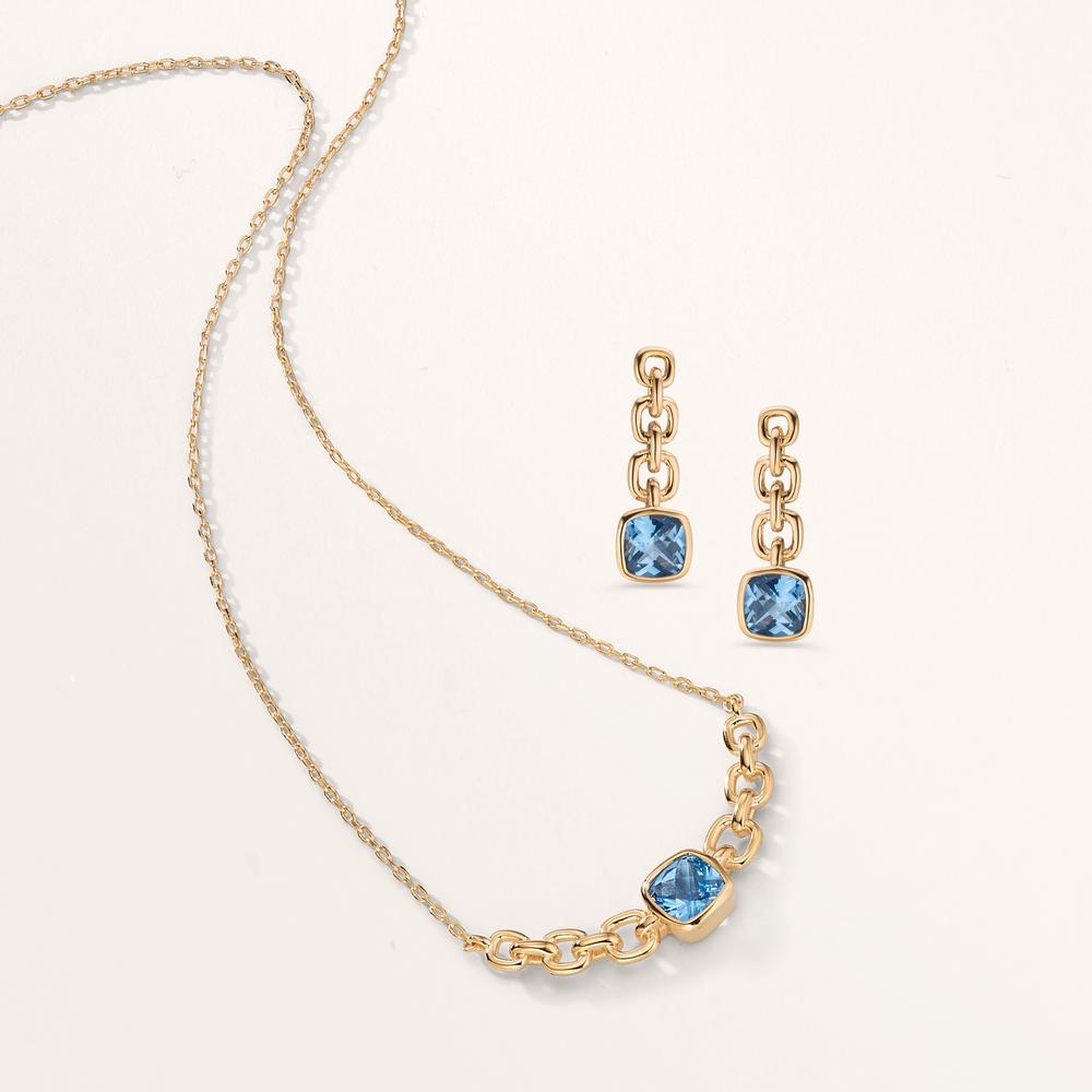 Collier Bronze Zirconia forgyldt 40-45 cm