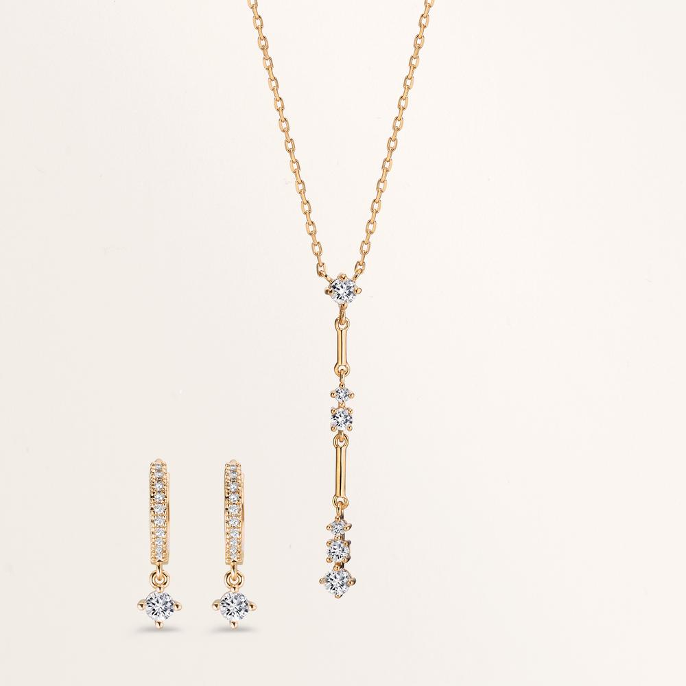 Click kreoler Bronze Zirconia 22 Sten forgyldt