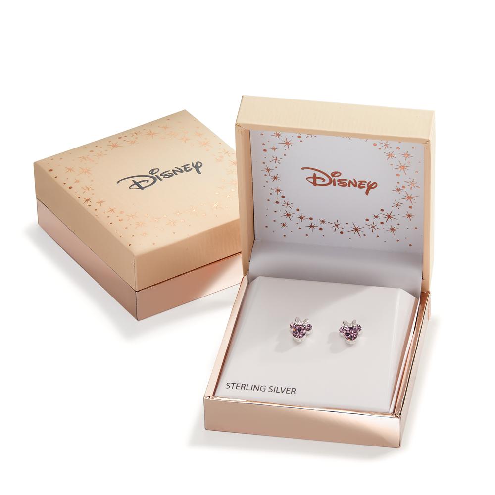 Ørestikker Sølv Zirconia violet , 6 Sten Ø6 mm