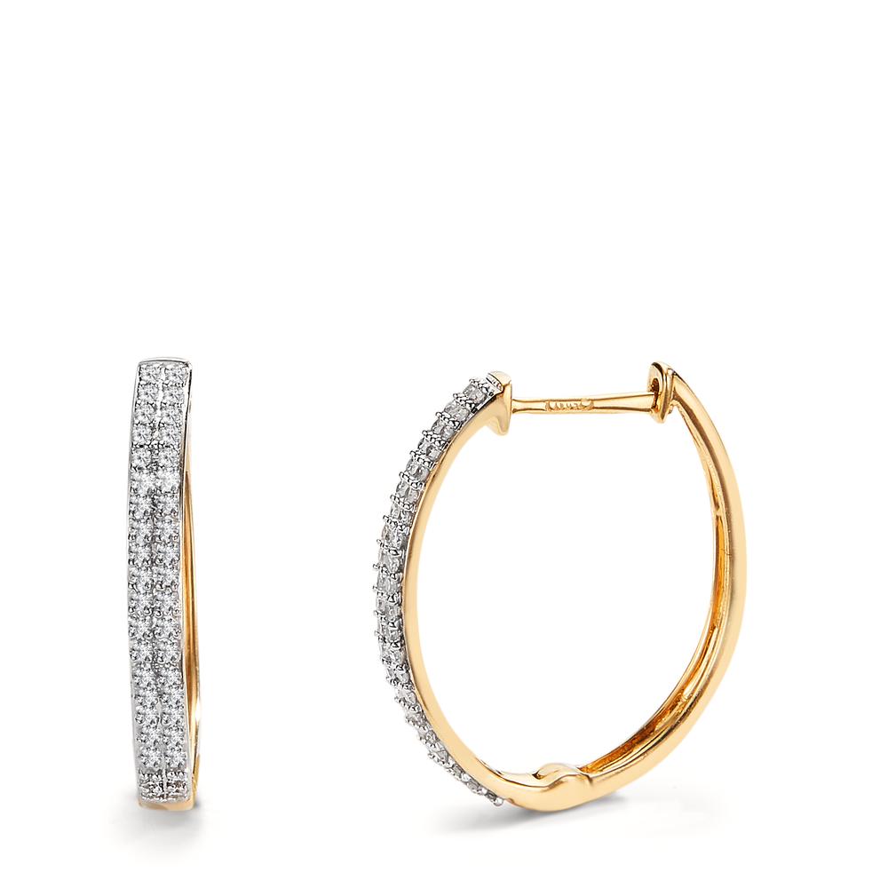 Click kreoler 750/18K guld Diamant 0.25 ct, 84 Sten , w-si