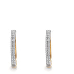 Click kreoler 750/18K guld Diamant 0.25 ct, 84 Sten , w-si