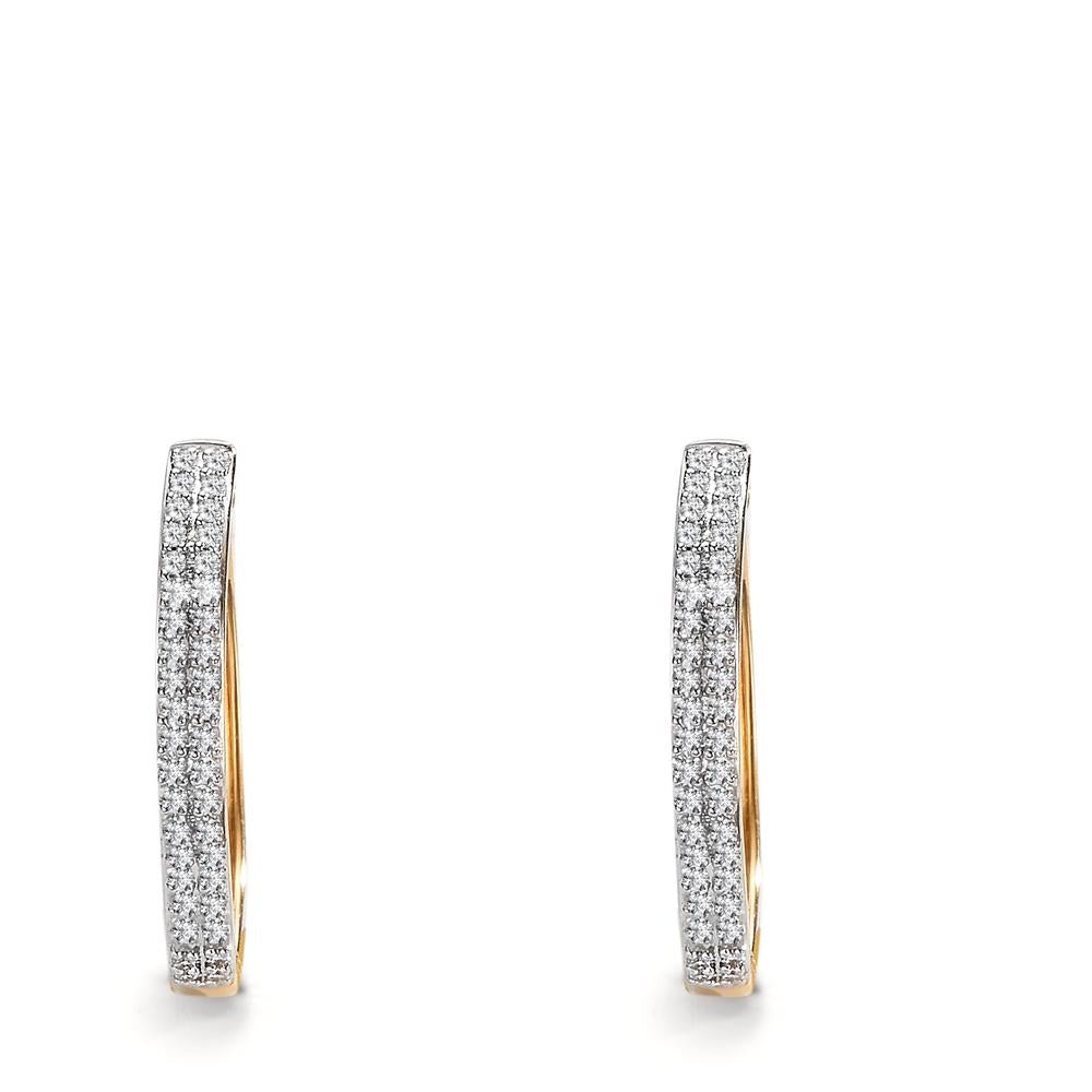 Click kreoler 750/18K guld Diamant 0.25 ct, 84 Sten , w-si