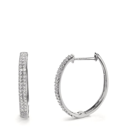 Click kreoler 750/18K hvidguld Diamant 0.25 ct, 84 Sten , w-si