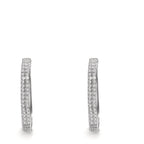 Click kreoler 750/18K hvidguld Diamant 0.25 ct, 84 Sten , w-si