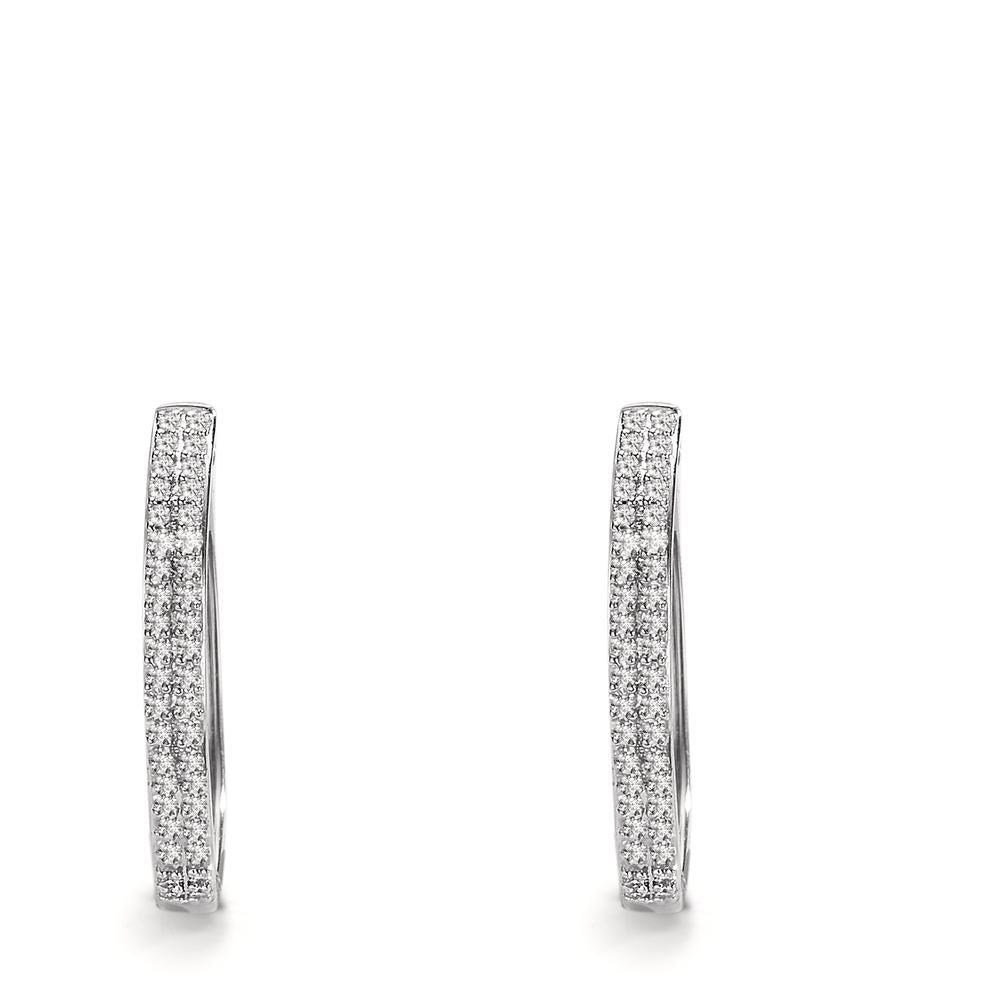 Click kreoler 750/18K hvidguld Diamant 0.25 ct, 84 Sten , w-si