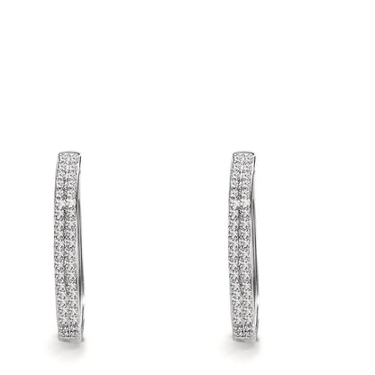 Click kreoler 750/18K hvidguld Diamant 0.25 ct, 84 Sten , w-si