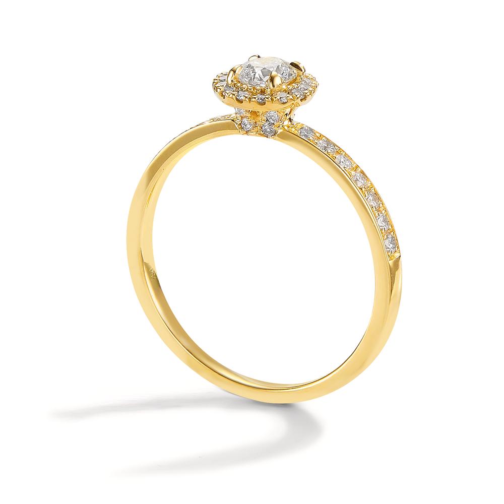 Memory ring 750/18K guld Diamant 0.50 ct, w-si Ø6.5 mm