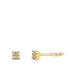 Ørestikker 750/18K guld Diamant 0.04 ct, 8 Sten , p1 Ø2.7 mm
