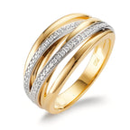 Ringe 750/18K guld, 750/18K hvidguld Diamant 0.16 ct, w-si