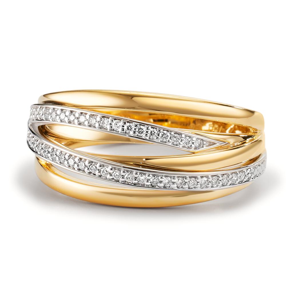 Ringe 750/18K guld, 750/18K hvidguld Diamant 0.16 ct, w-si