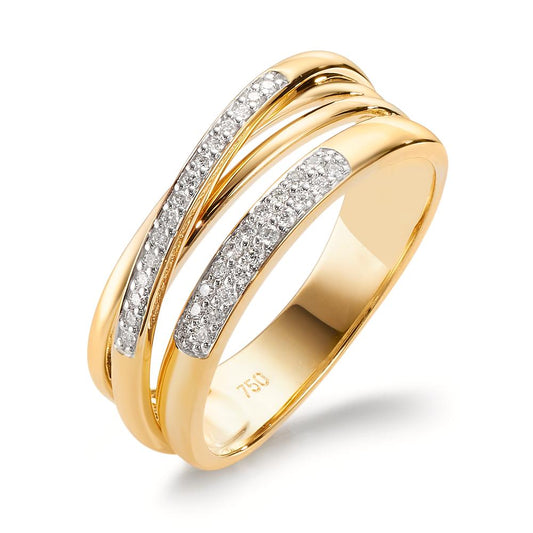 Ringe 750/18K guld Diamant 0.14 ct, w-si
