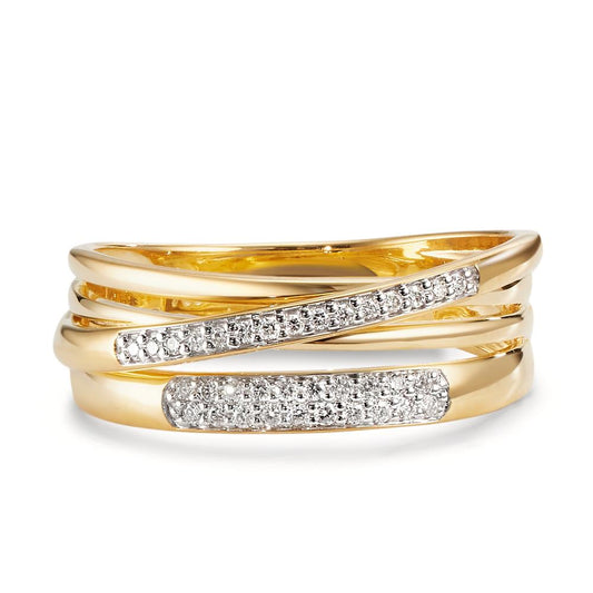 Ringe 750/18K guld Diamant 0.14 ct, w-si
