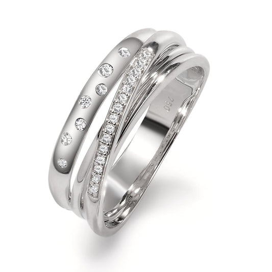 Ringe 750/18K hvidguld Diamant 0.11 ct, w-si