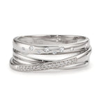 Ringe 750/18K hvidguld Diamant 0.11 ct, w-si