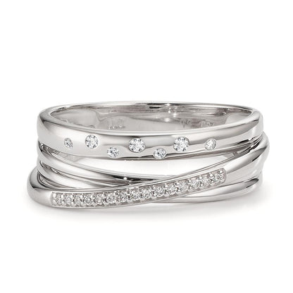 Ringe 750/18K hvidguld Diamant 0.11 ct, w-si