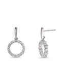 Øreringe 750/18K hvidguld Diamant 0.33 ct, w-si Ø12.5 mm