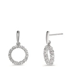 Øreringe 750/18K hvidguld Diamant 0.33 ct, w-si Ø12.5 mm