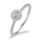 Ringe 750/18K hvidguld Diamant 0.30 ct, w-si Ø6 mm