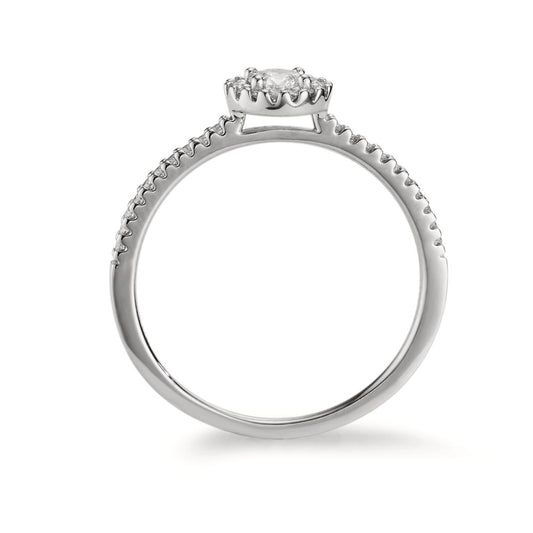Ringe 750/18K hvidguld Diamant 0.30 ct, w-si Ø6 mm