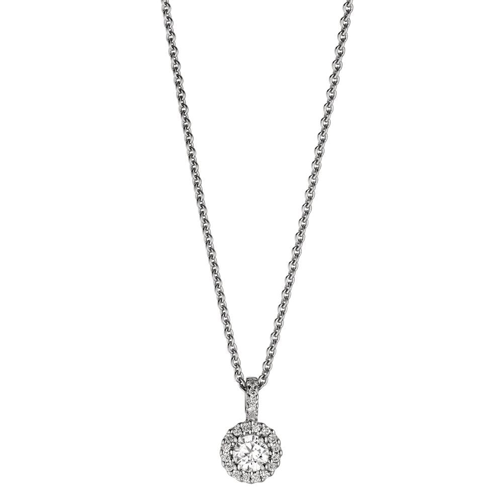 Collier 750/18K hvidguld Diamant 0.24 ct, w-si 40-42 cm