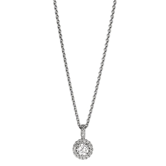 Collier 750/18K hvidguld Diamant 0.24 ct, w-si 40-42 cm