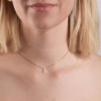 Vedhæng 750/18K guld Diamant 0.007 ct, w-si Engel