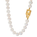 Collier Sølv gul forgyldt Ferskvands kulturperle 11-11.5 mm 50 cm