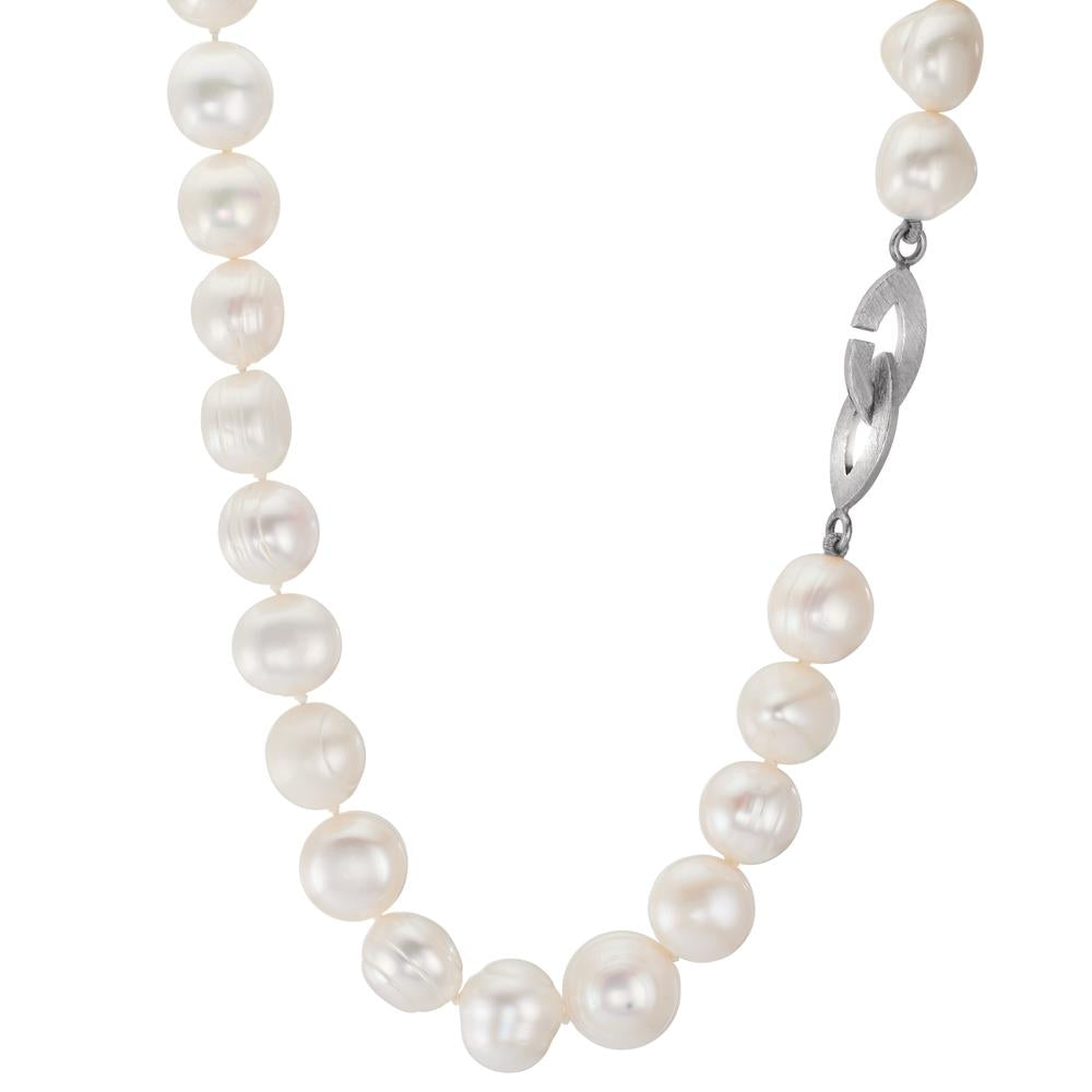 Collier Sølv Ferskvands kulturperle, 10.5 mm 49 cm
