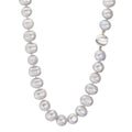 Collier 750/18K hvidguld Ferskvands kulturperle grå 10.5-11 mm 42 cm