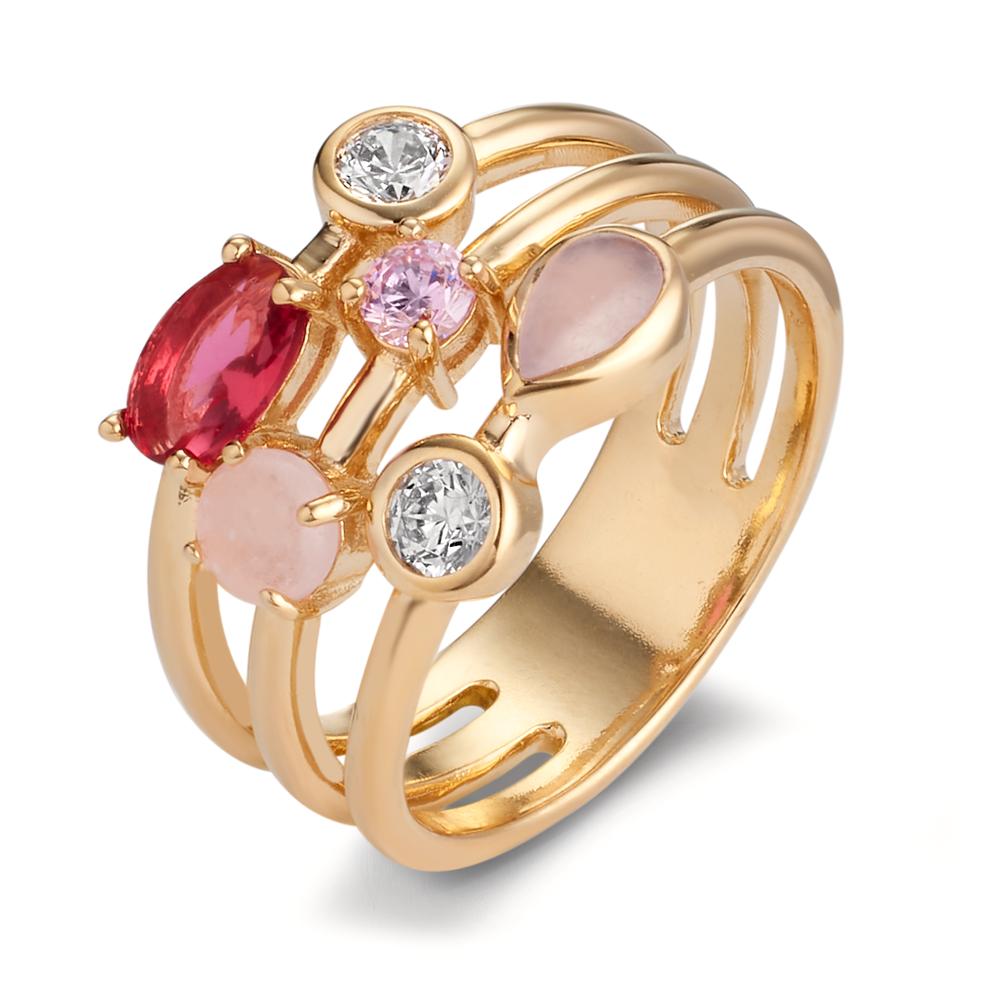 Ringe Bronze Zirconia 6 Sten forgyldt