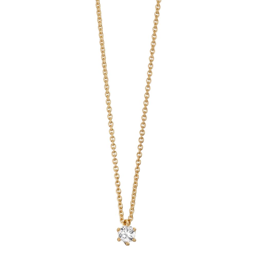 Collier 750/18K guld Diamant 0.15 ct, w-si 40-42 cm